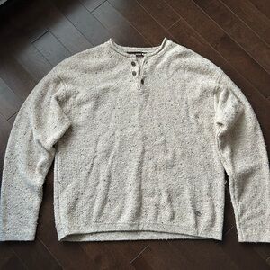 Vintage y2k Point Zero Knit Heavyweight Henley Sweater